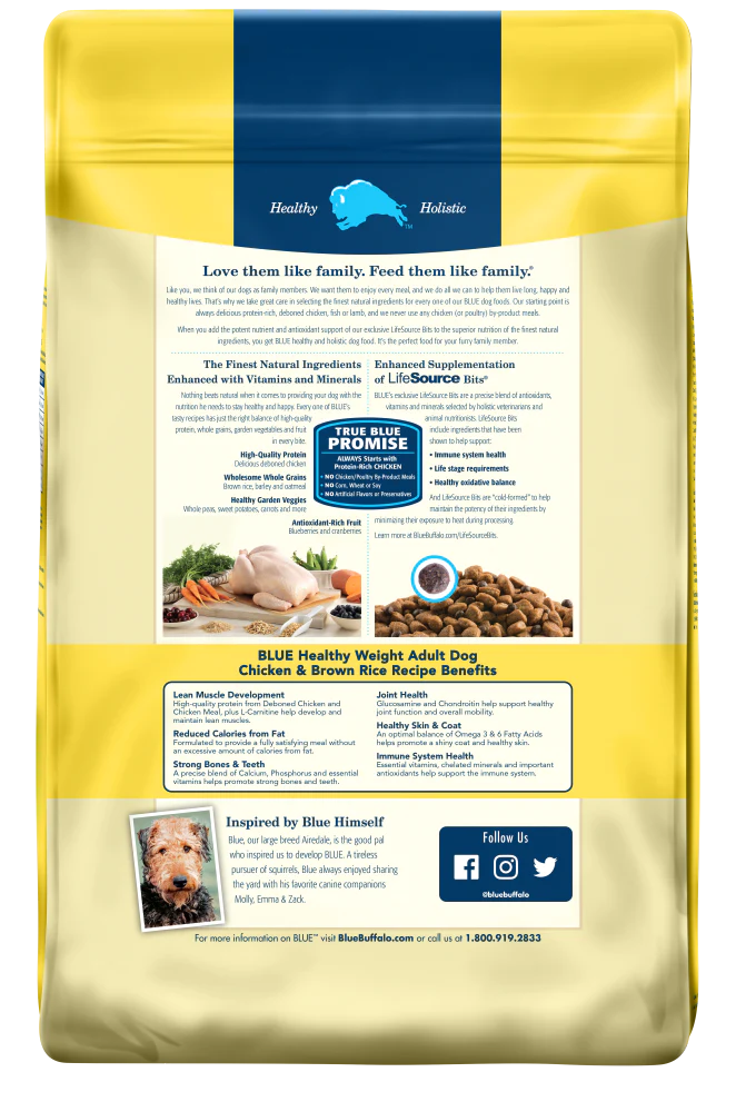 Blue Buffalo Life Protection Healthy Weight Natural Chicken & Brown Rice Recipe Adult Dry Dog Food