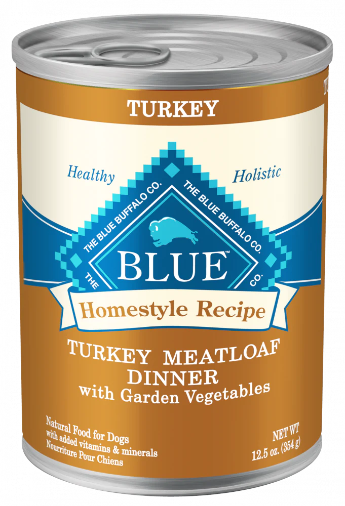 Blue Buffalo Homestyle Recipe Turkey Meatloaf Dinner With Carrots And Sweet Potatoes Canned Dog Food