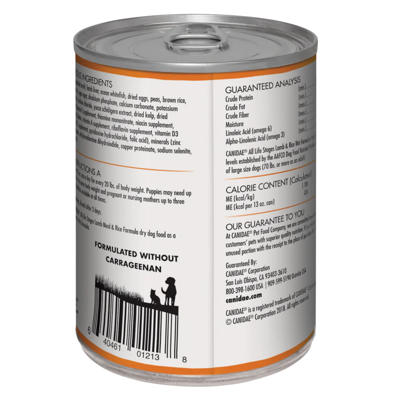 Canidae All Life Stages Lamb and Rice Canned Dog Food