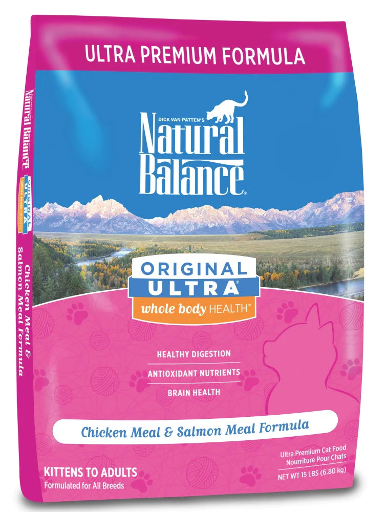 Natural Balance Original Ultra Whole Body Health Chicken Meal and Salmon Meal Dry Cat Food