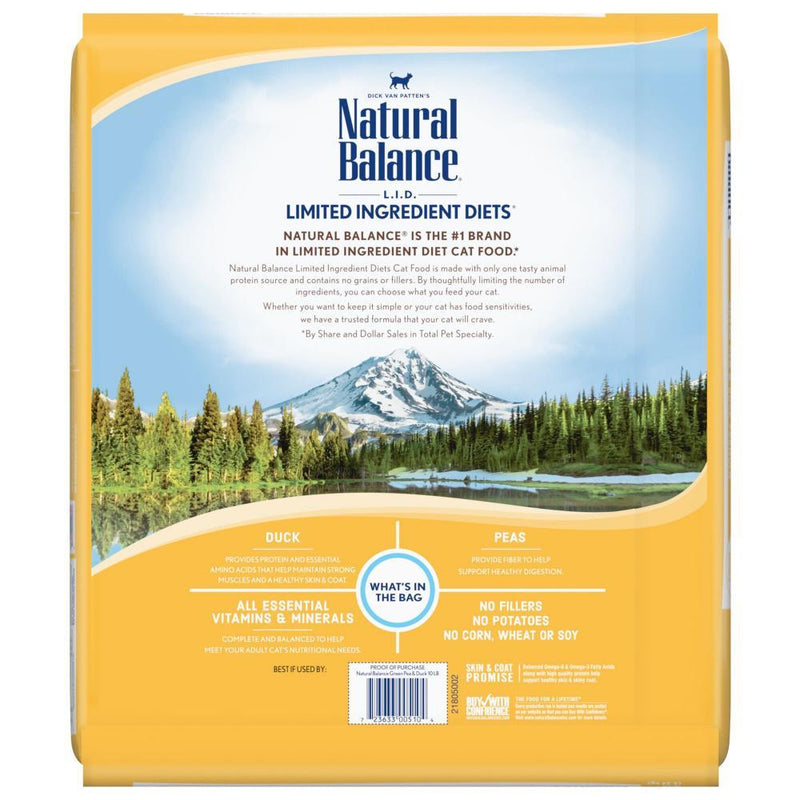 Natural Balance L.I.D. Limited Ingredient Diets Green Pea and Duck Dry Cat Food