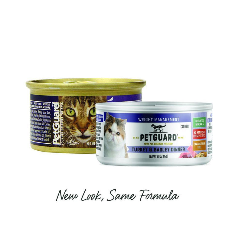 Petguard Turkey Barley Weight Management Dinner Canned Cat Food