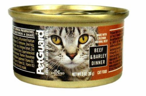 Petguard Coleman Natural Beef & Barley Dinner Canned Cat Food