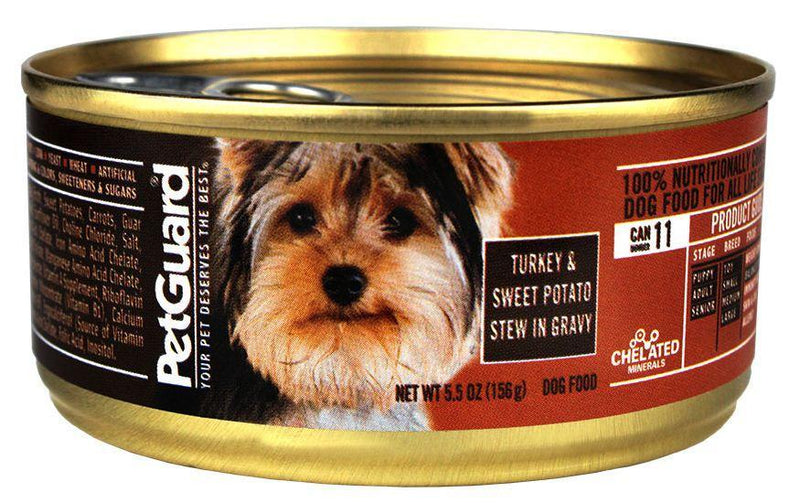 Petguard Turkey & Sweet Potato Stew In Gravy Canned Dog Food