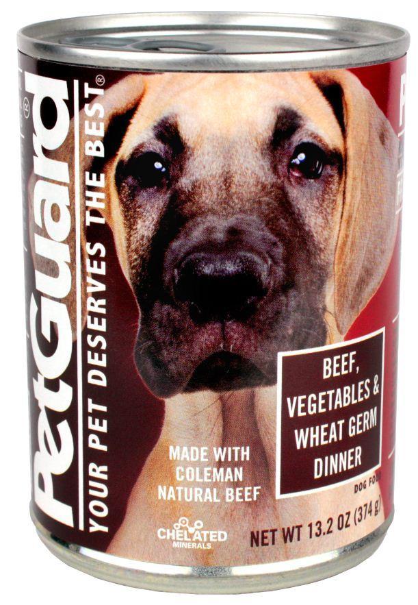 Petguard Beef and Vegetable & Wheat Germ Dinner Canned Adult Dog Food