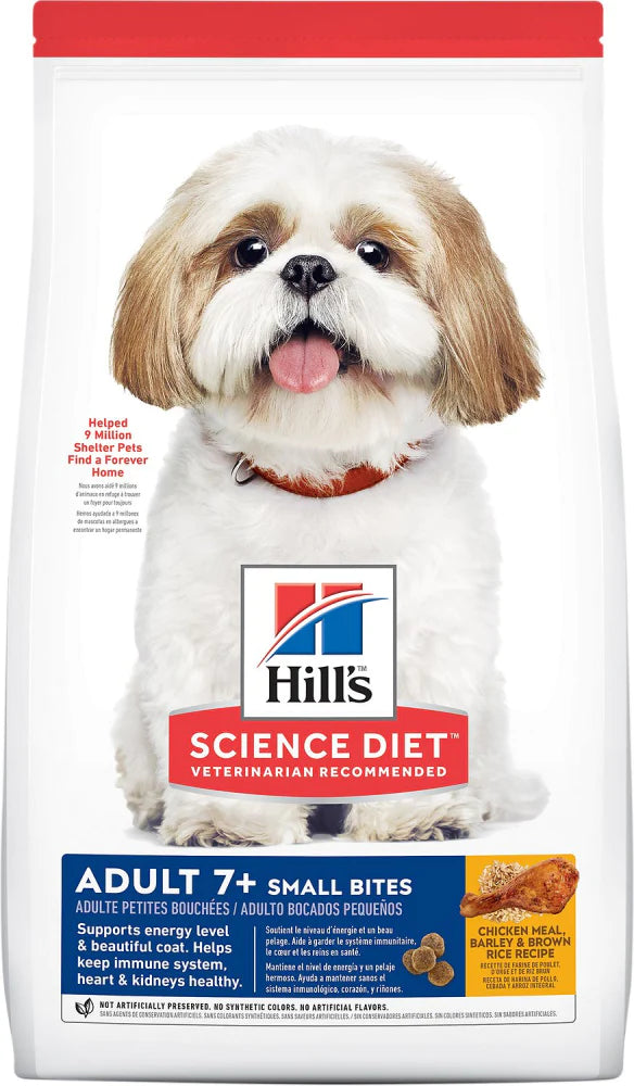 Hill's Science Diet Senior 7+ Small Bites Chicken Meal, Barley & Brown Rice Recipe Dry Dog Food