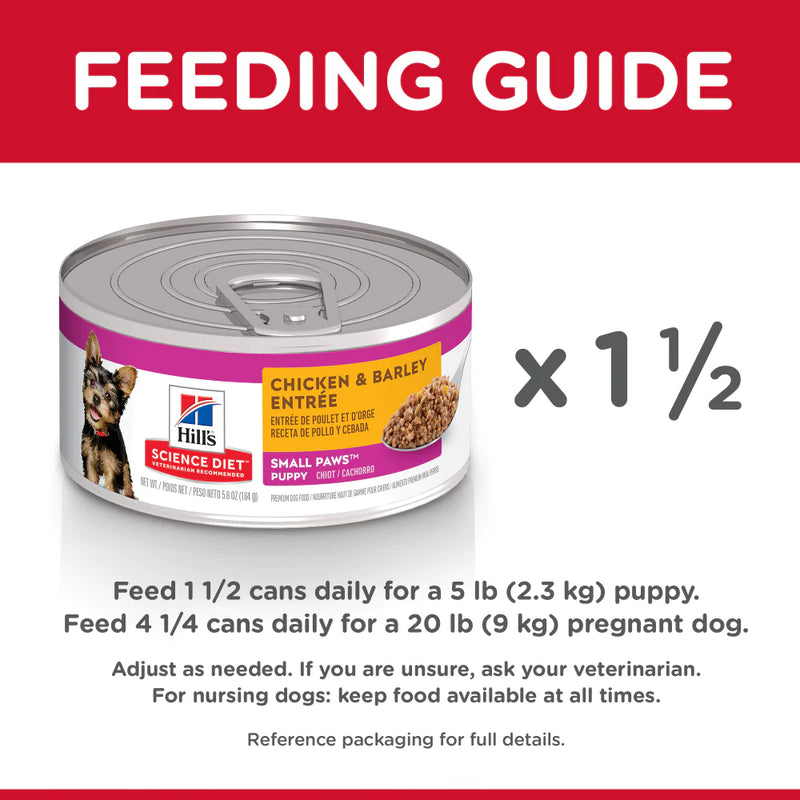 Hill's Science Diet Small Paws Puppy Chicken & Barley Entree Canned Dog Food