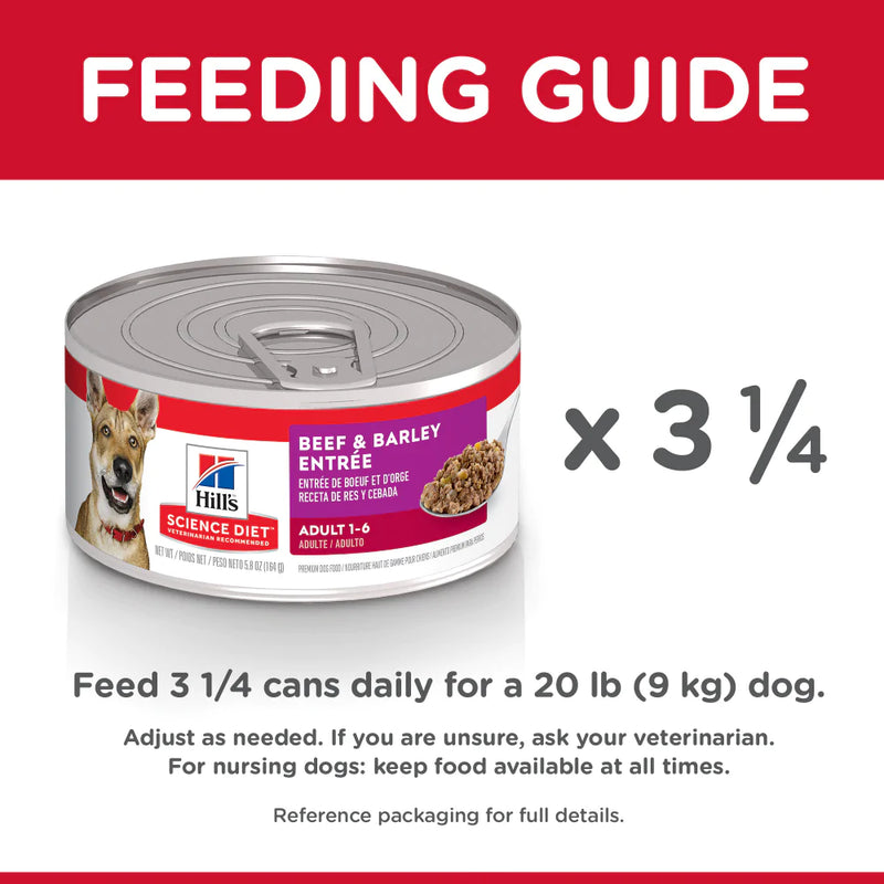 Hill's Science Diet Adult Gourmet Beef & Barley Entree Canned Dog Food