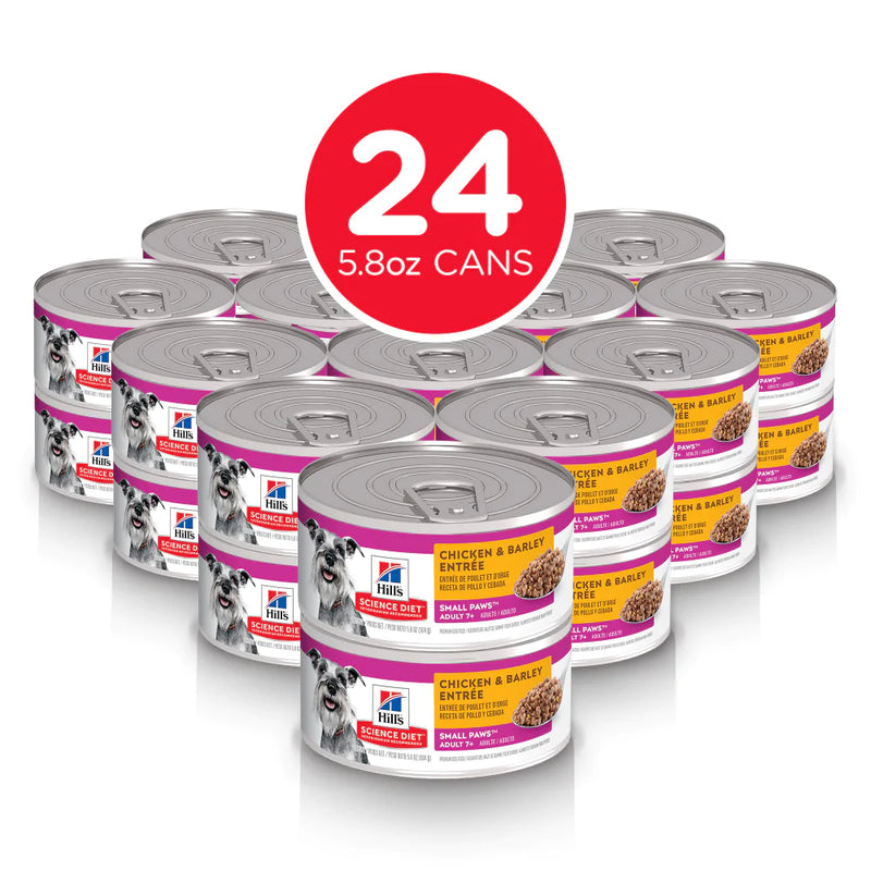 Hill's Science Diet Adult 7+ Small Paws Chicken & Barley Entree Canned Dog Food