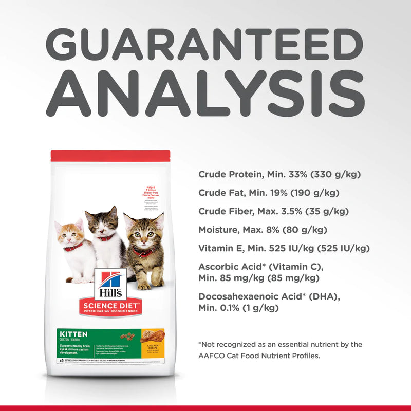 Hill's Science Diet Kitten Chicken Recipe Dry Cat Food