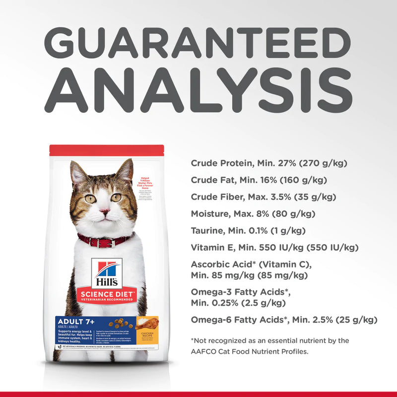 Hill's Science Diet Senior 7+ Chicken Recipe Dry Cat Food