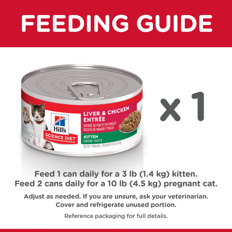 Hill's Science Diet Kitten Liver & Chicken Entree Canned Cat Food