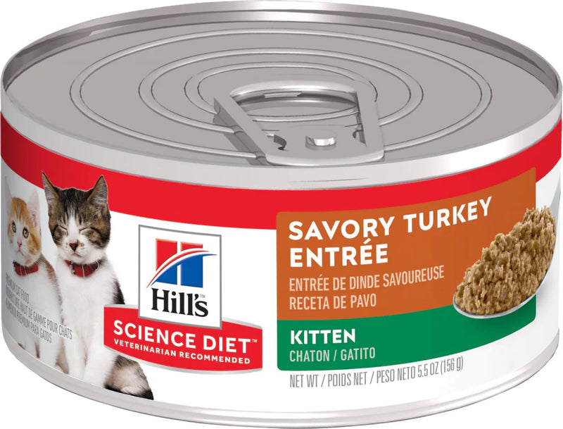 Hill's Science Diet Savory Turkey Entree Canned Kitten Food