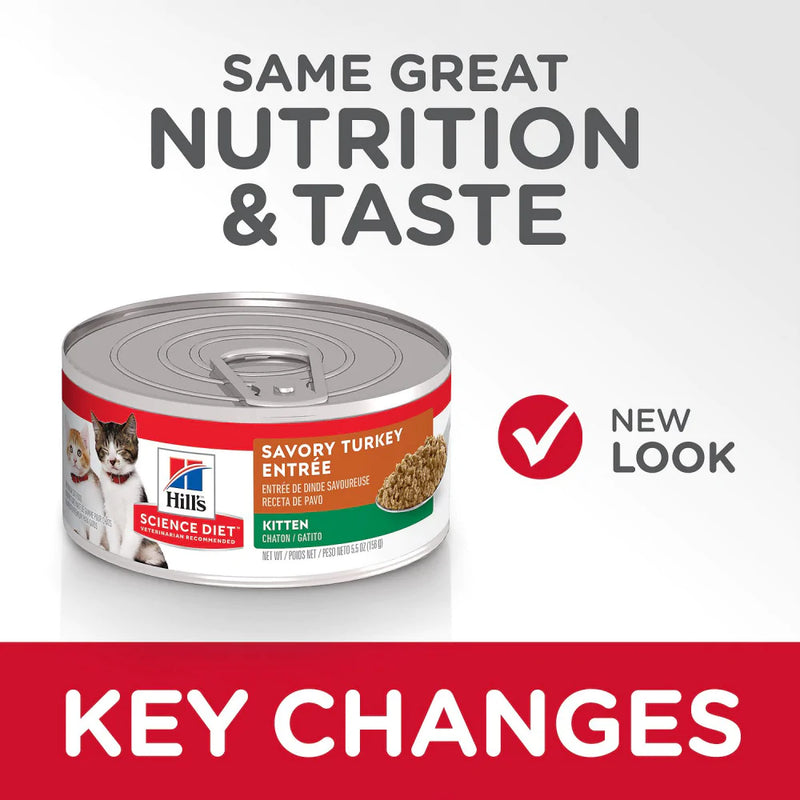 Hill's Science Diet Savory Turkey Entree Canned Kitten Food
