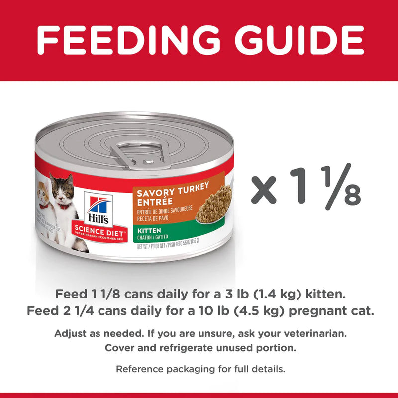 Hill's Science Diet Savory Turkey Entree Canned Kitten Food