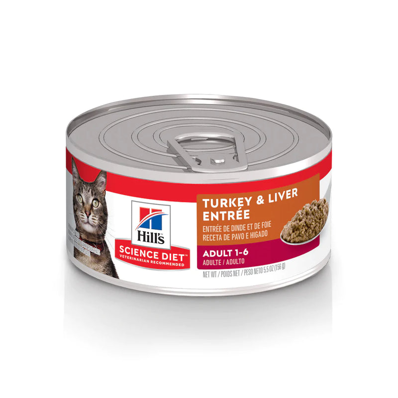 Hill's Science Diet Adult Savory Turkey & Liver Entree Canned Cat Food