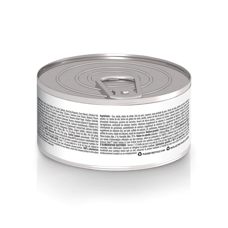 Hill's Science Diet Adult Savory Turkey & Liver Entree Canned Cat Food