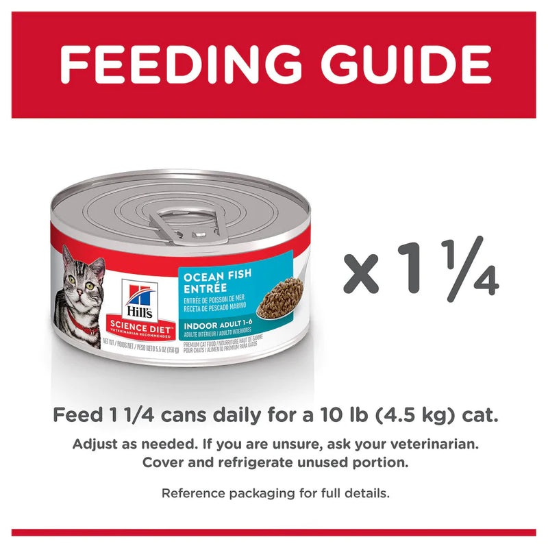 Hill's Science Diet Adult Indoor Ocean Fish Entree Canned Cat Food