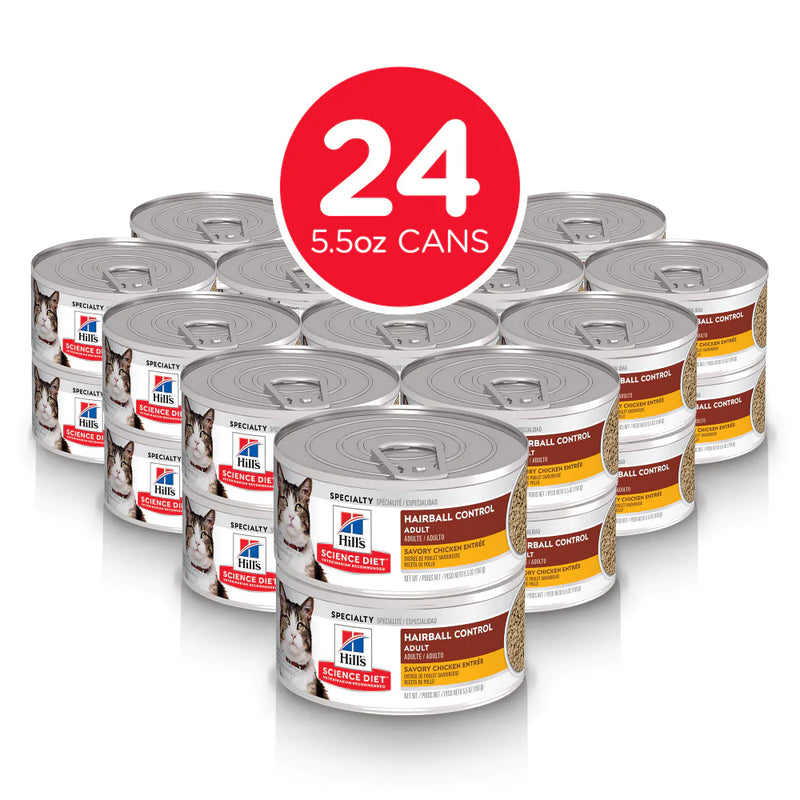 Hill's Science Diet Adult Hairball Control Savory Chicken Entree Canned Cat Food