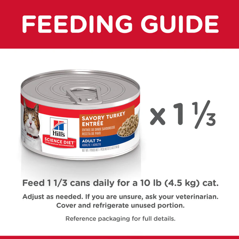 Hill's Science Diet Adult 7+ Savory Turkey Entree Canned Cat Food