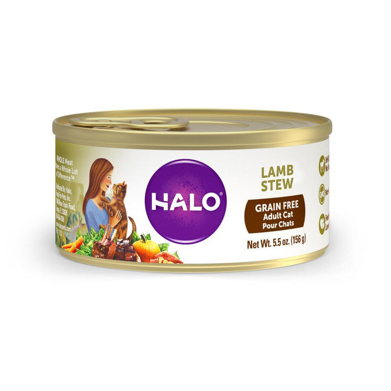 Halo Holistic Grain Free Adult Lamb Stew Canned Cat Food