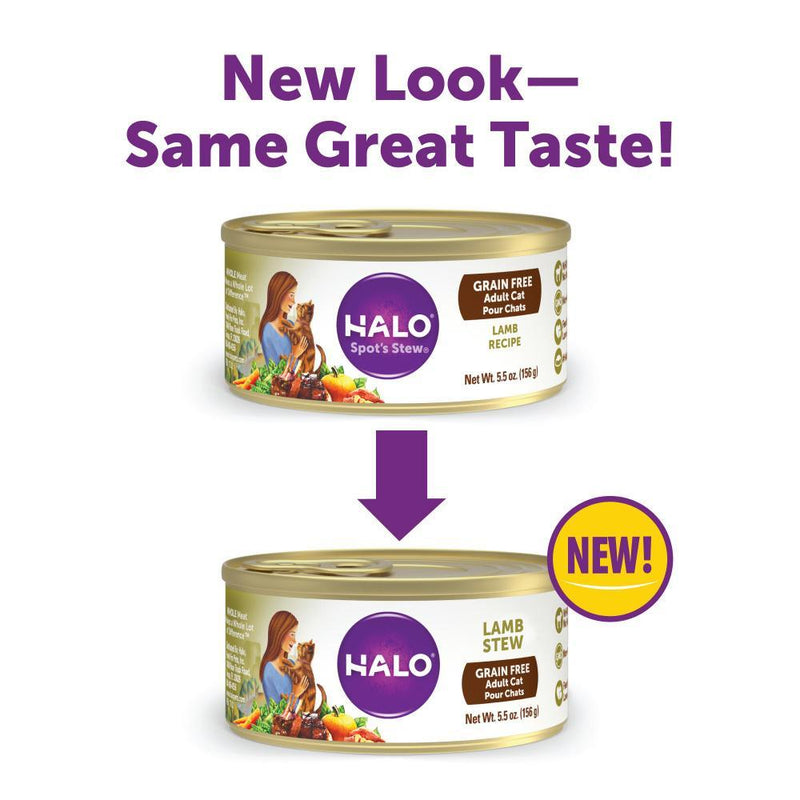 Halo Holistic Grain Free Adult Lamb Stew Canned Cat Food