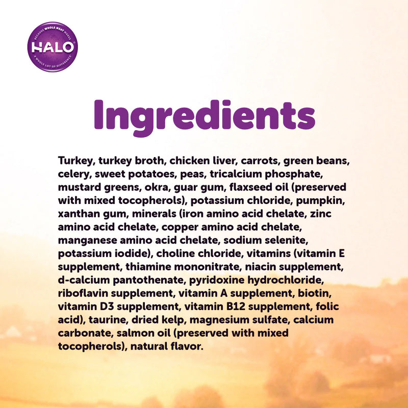 Halo Holistic Grain Free Adult Turkey Stew Canned Cat Food