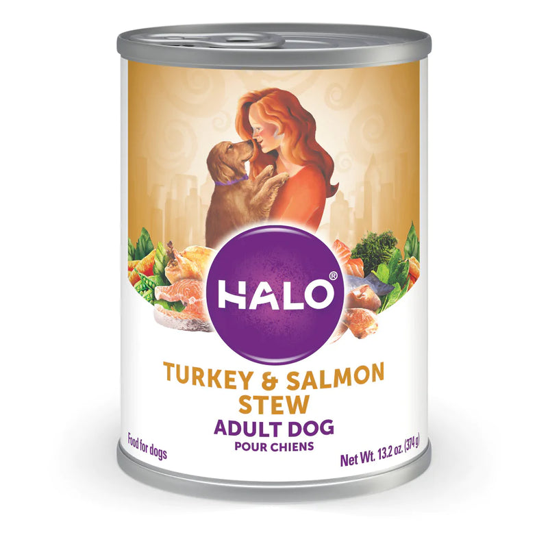 Halo Holistic Adult Turkey & Salmon Stew Canned Dog Food