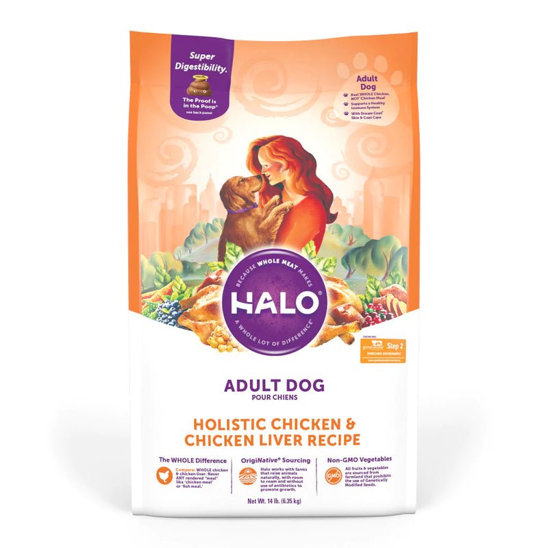 Halo Adult Holistic Chicken & Chicken Liver Recipe Dry Dog Food