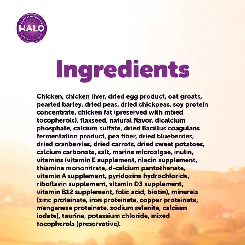 Halo Adult Holistic Chicken & Chicken Liver Recipe Dry Dog Food