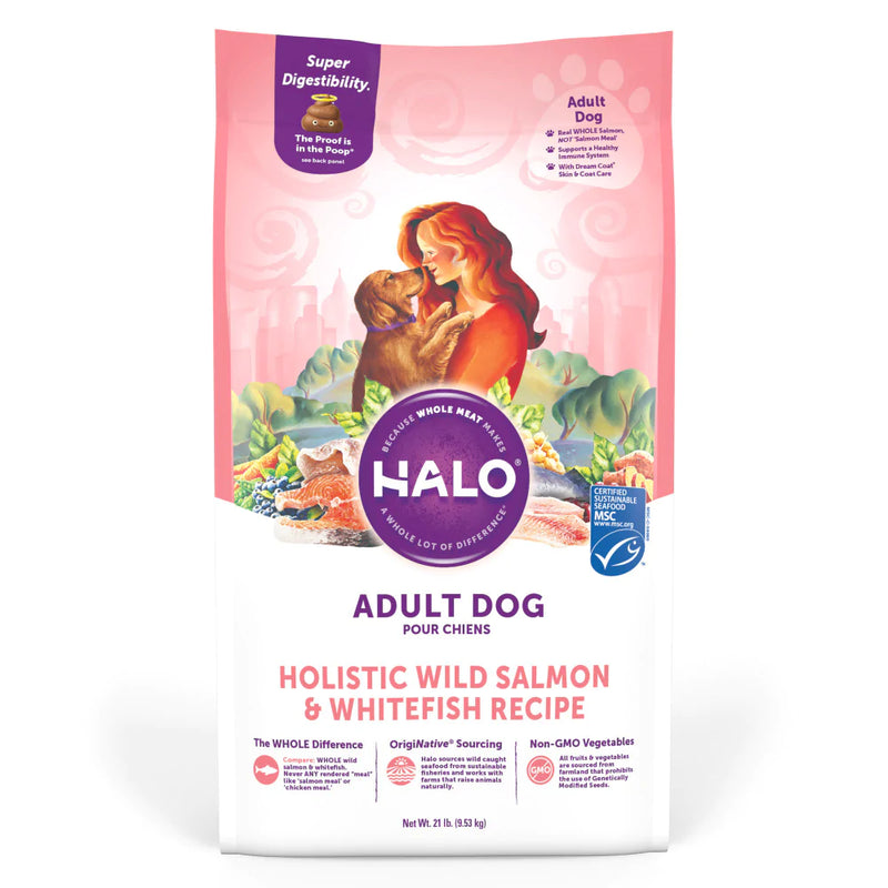 Halo Adult Holistic Wild Salmon & Whitefish Recipe Dry Dog Food