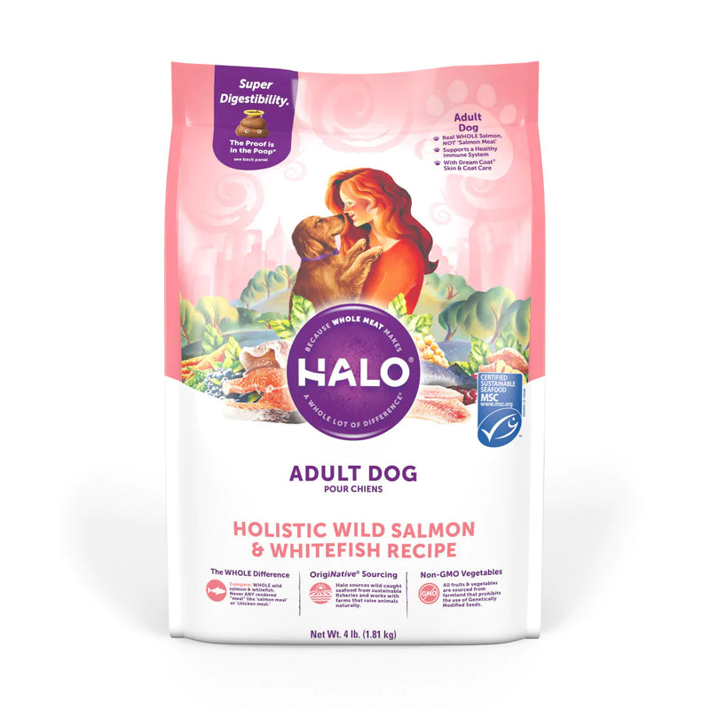 Halo Adult Holistic Wild Salmon & Whitefish Recipe Dry Dog Food