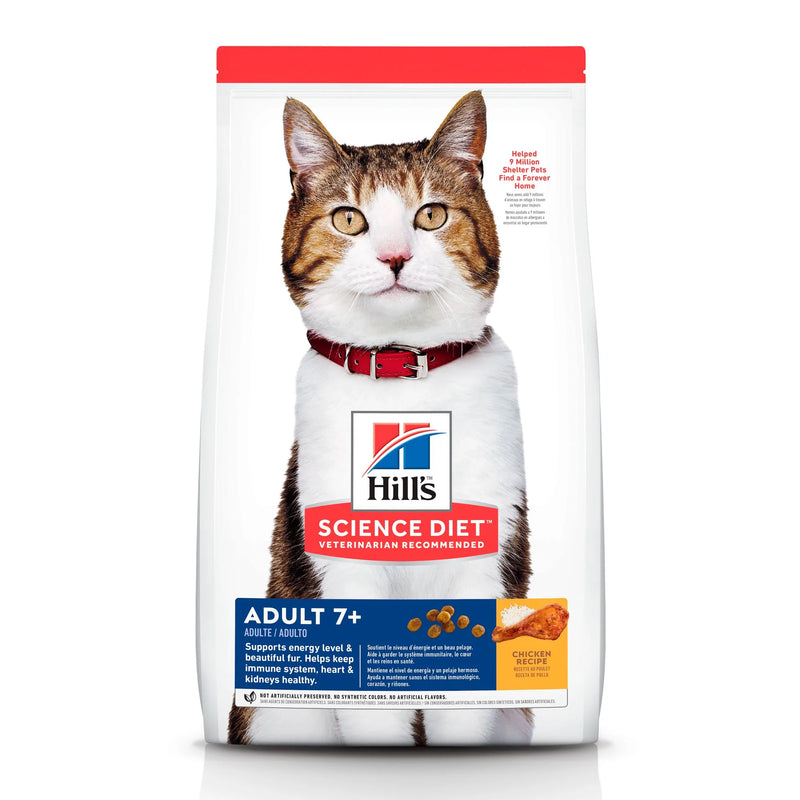 Hill's Science Diet Senior 7+ Dry Cat Food, Chicken Recipe