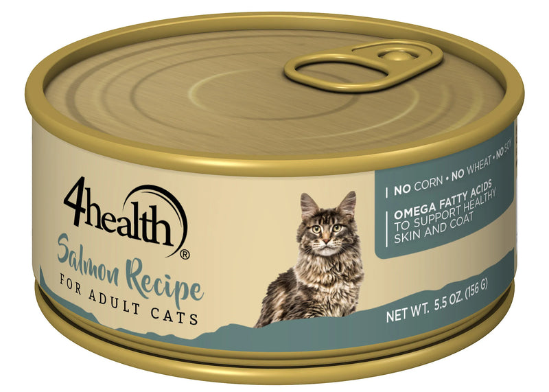 4health with Wholesome Grains Salmon and Rice Wet Cat Food, 5.5 oz.