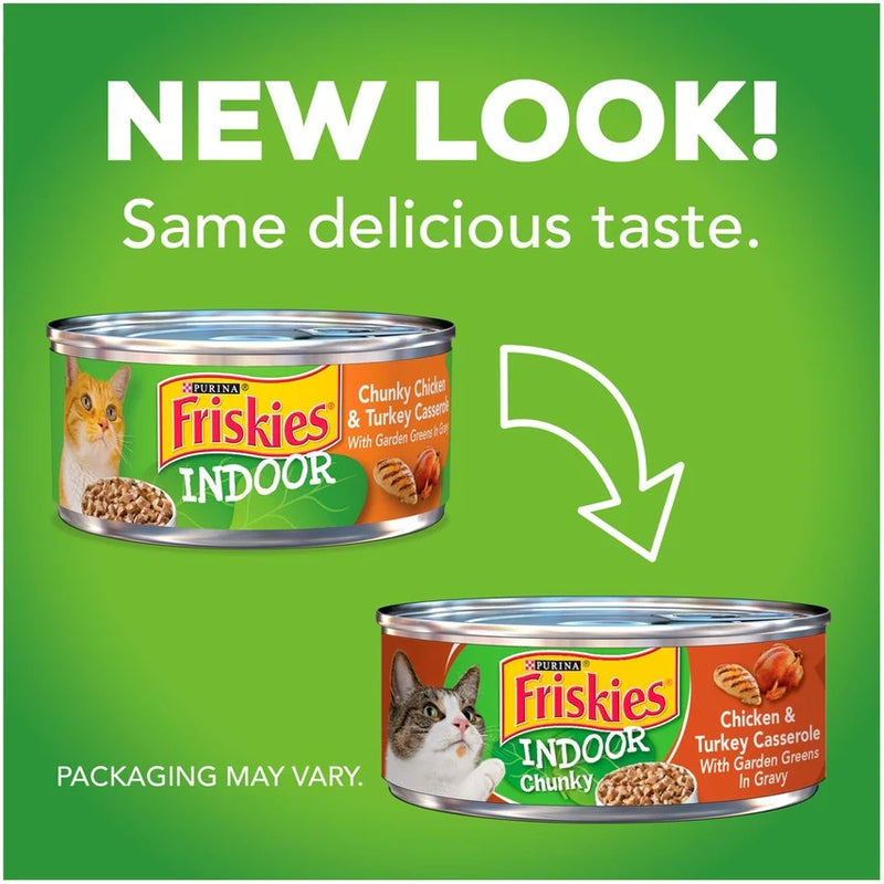 Friskies Selects Indoor Chunky Chicken and Turkey Casserole Canned Cat Food