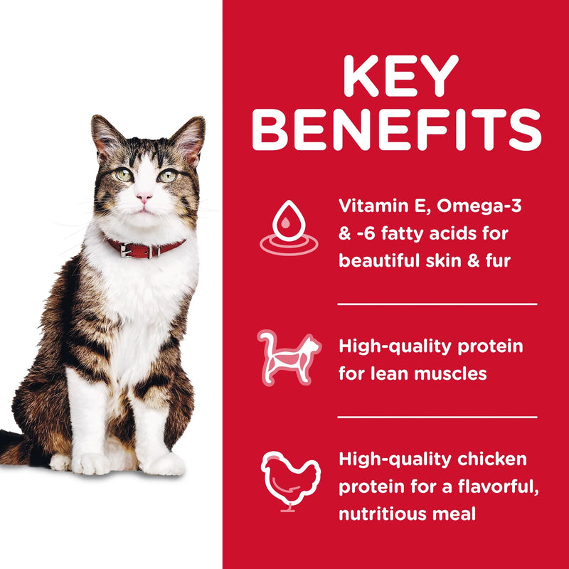Hill's Science Diet Adult Hairball Control Dry Cat Food, Chicken Recipe