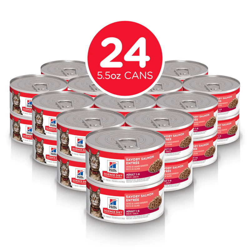 Hill's Science Diet Adult Cat Savory Salmon Entree Canned Cat Food