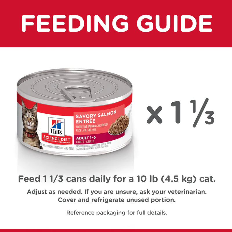 Hill's Science Diet Adult Cat Savory Salmon Entree Canned Cat Food