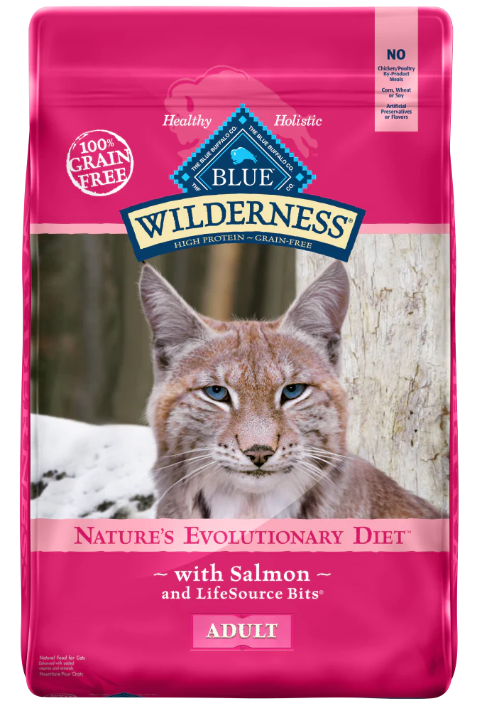 Blue Buffalo Wilderness Grain Free Salmon High Protein Recipe Dry Cat Food