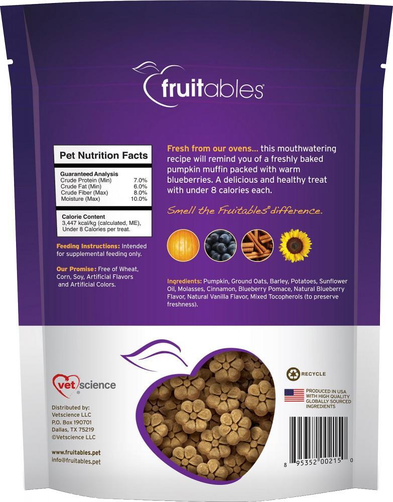Fruitables Crunchy Pumpkin & Blueberry Dog Treats