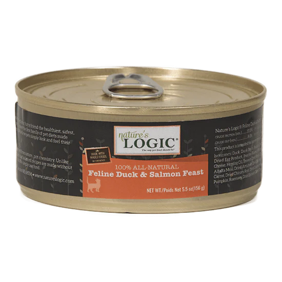 Nature's Logic Feline Grain Free Duck and Salmon Feast Canned Cat Food