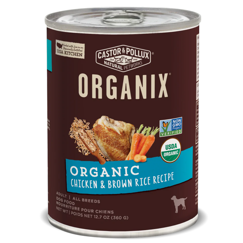 Castor and Pollux Organix Chicken and Brown Rice Formula Canned Dog Food