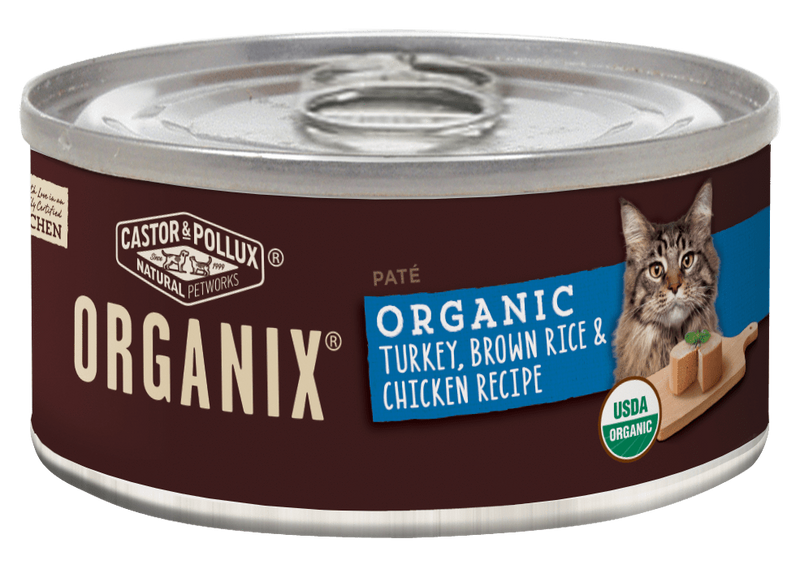 Castor and Pollux Organix Turkey Brown Rice and Chicken Formula Canned Cat Food