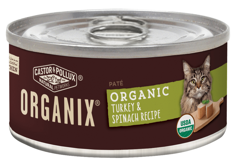 Castor and Pollux Organix Turkey and Spinach Formula Adult Canned Cat Food