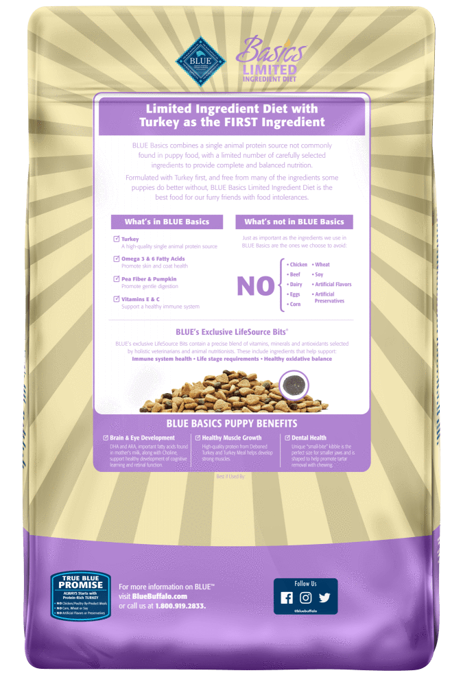 Blue Buffalo Basics Puppy Turkey & Potato Recipe Dry Dog Food