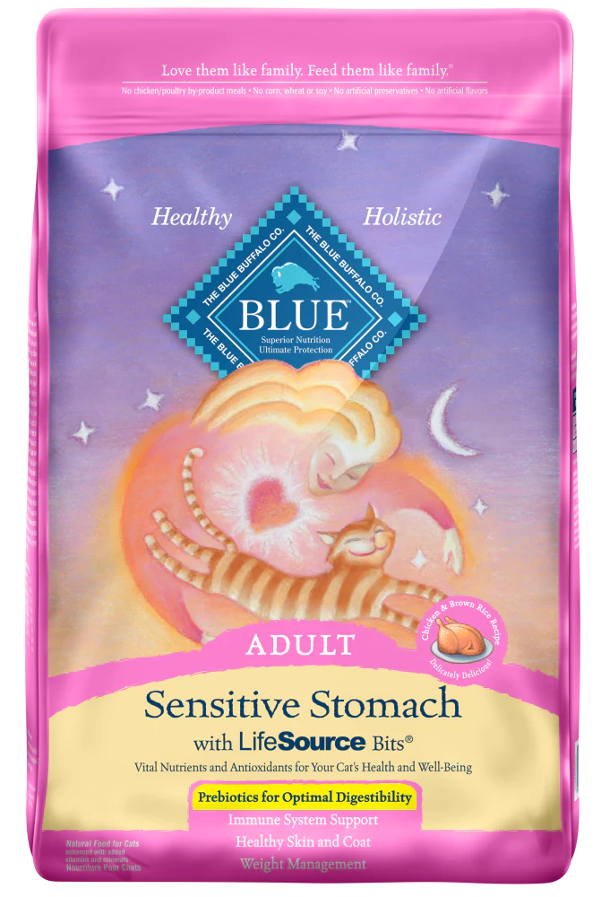 Blue Buffalo Sensitive Stomach Natural Chicken & Brown Rice Dry Cat Food