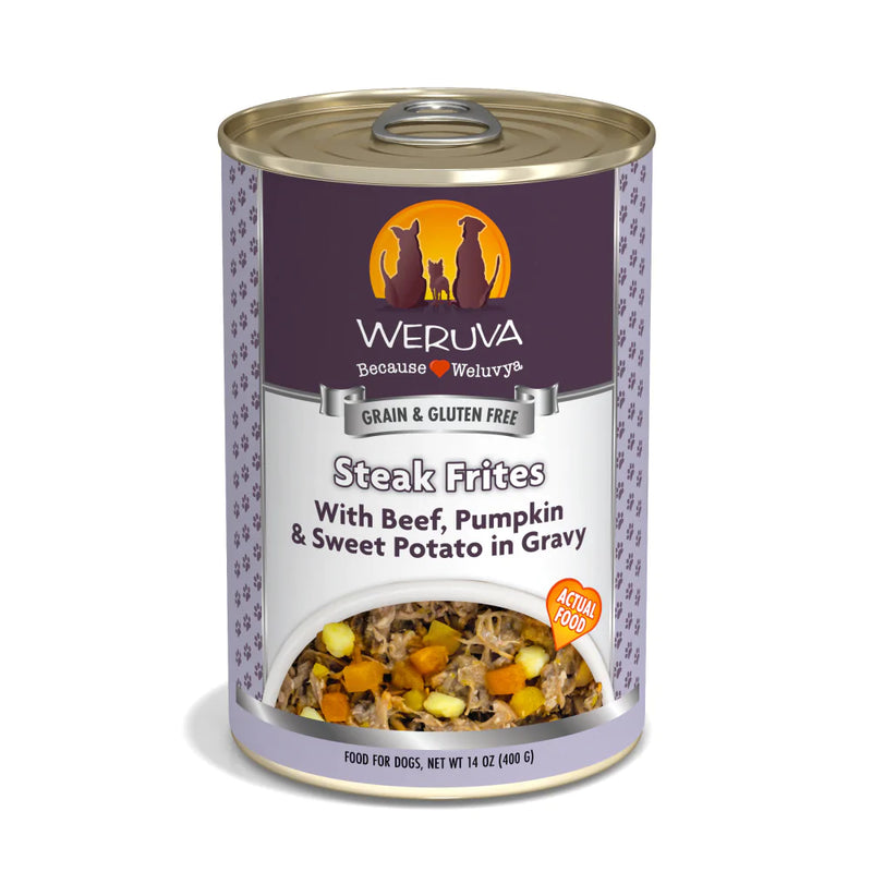 Weruva Steak Frites with Beef, Pumpkin & Sweet Potato in Gravy Canned Dog Food