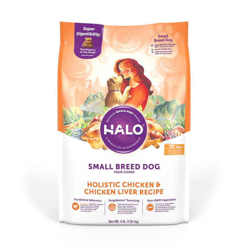 Halo Small Breed Holistic Chicken & Chicken Liver Recipe Dry Dog Food