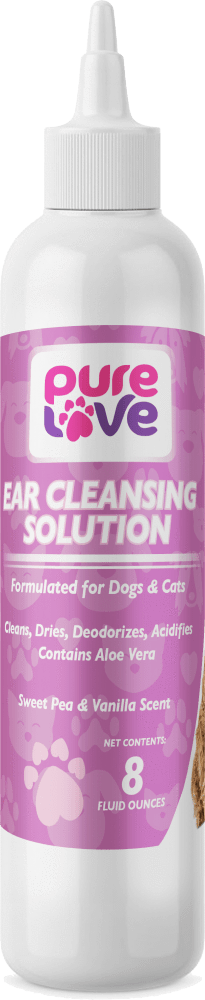 Pure Love Ear Cleaning Solution III-Sweet Pea and Vanilla for Dogs and Cats