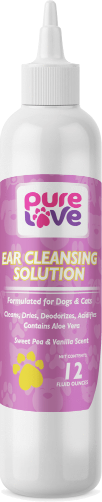 Pure Love Ear Cleaning Solution III-Sweet Pea and Vanilla for Dogs and Cats